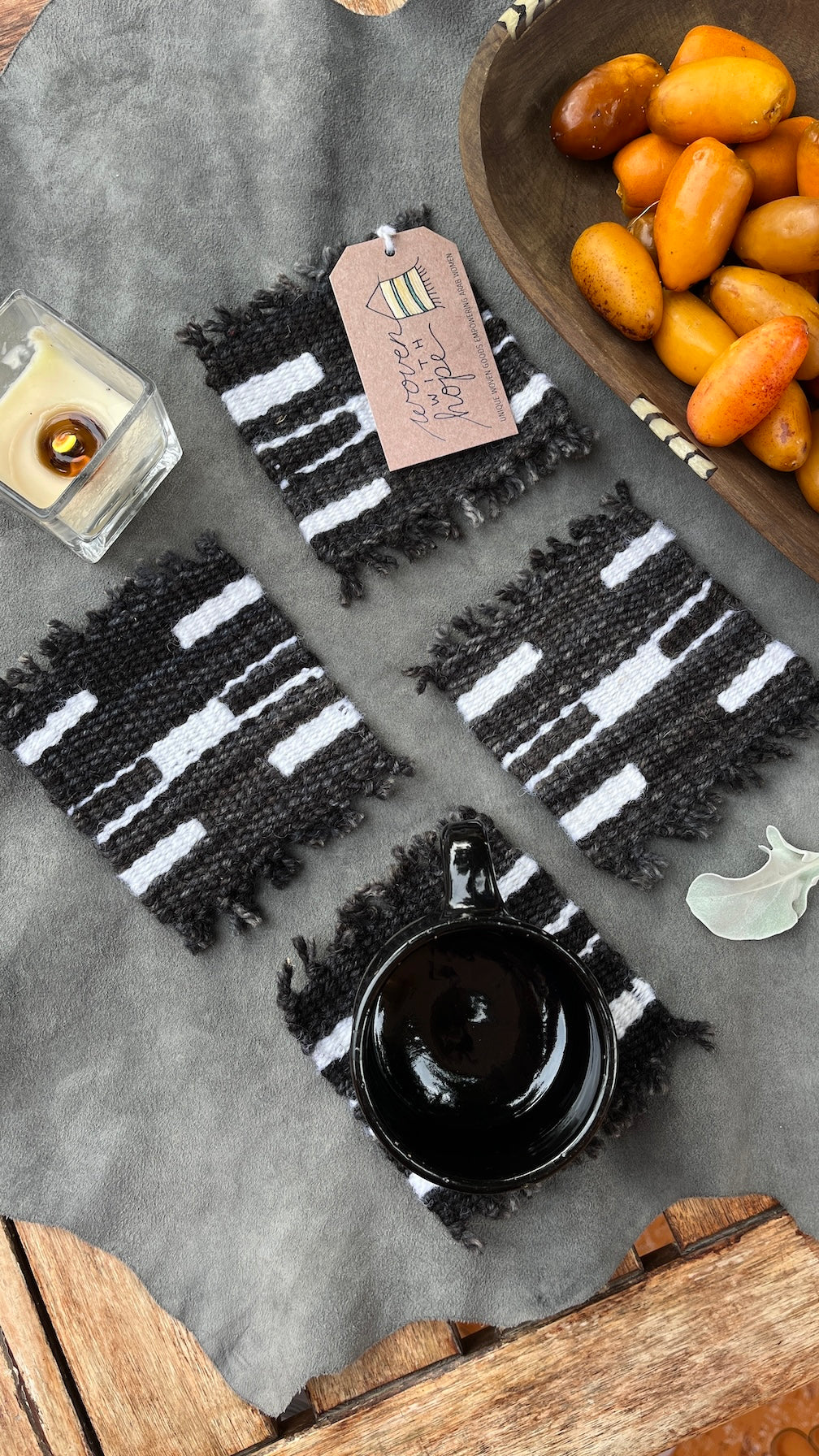 Coasters-Black and White