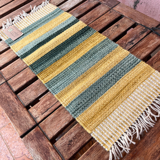 Table Runner-Teal/Yellow