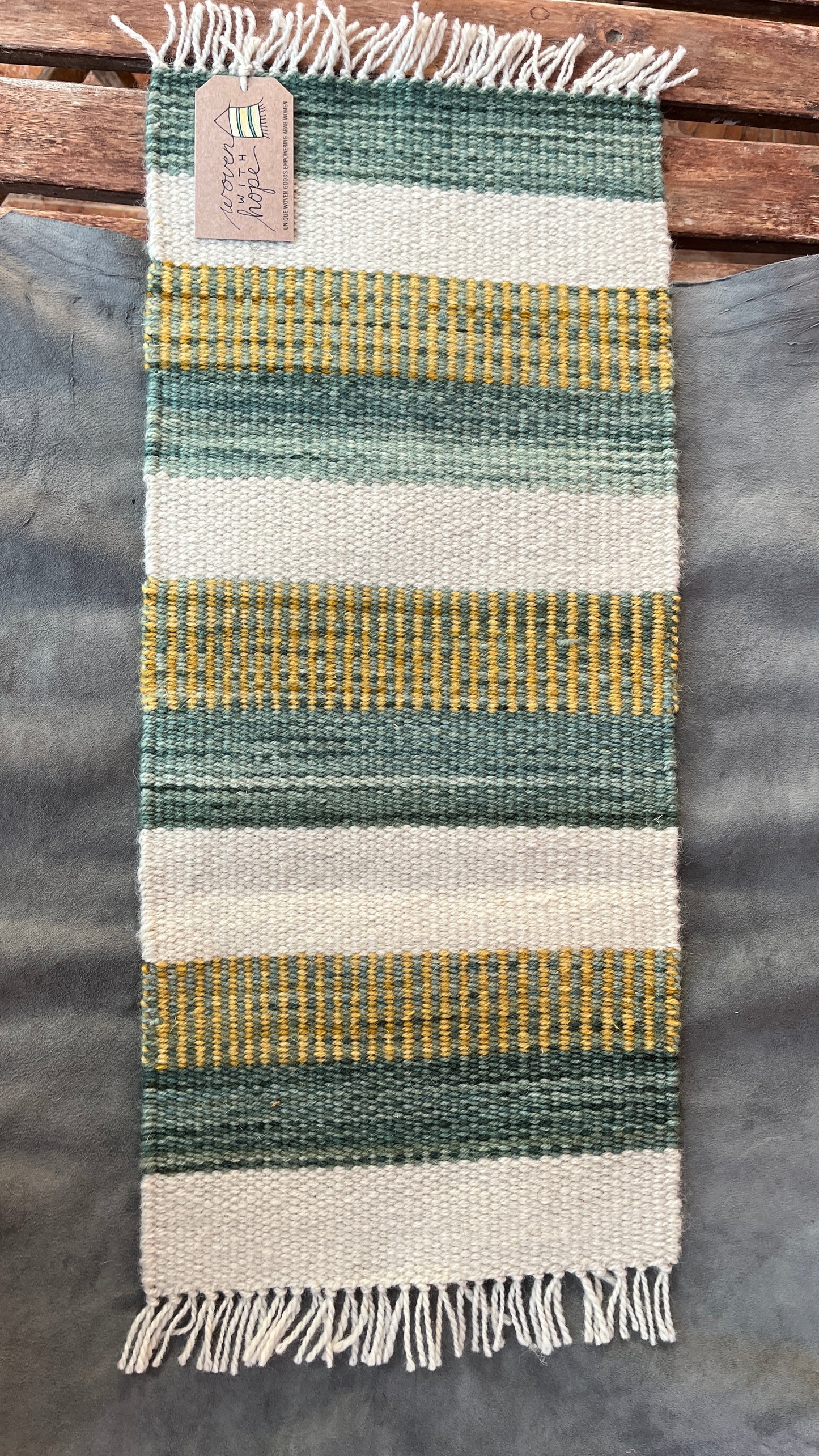 Table Runner-Teal/Yellow