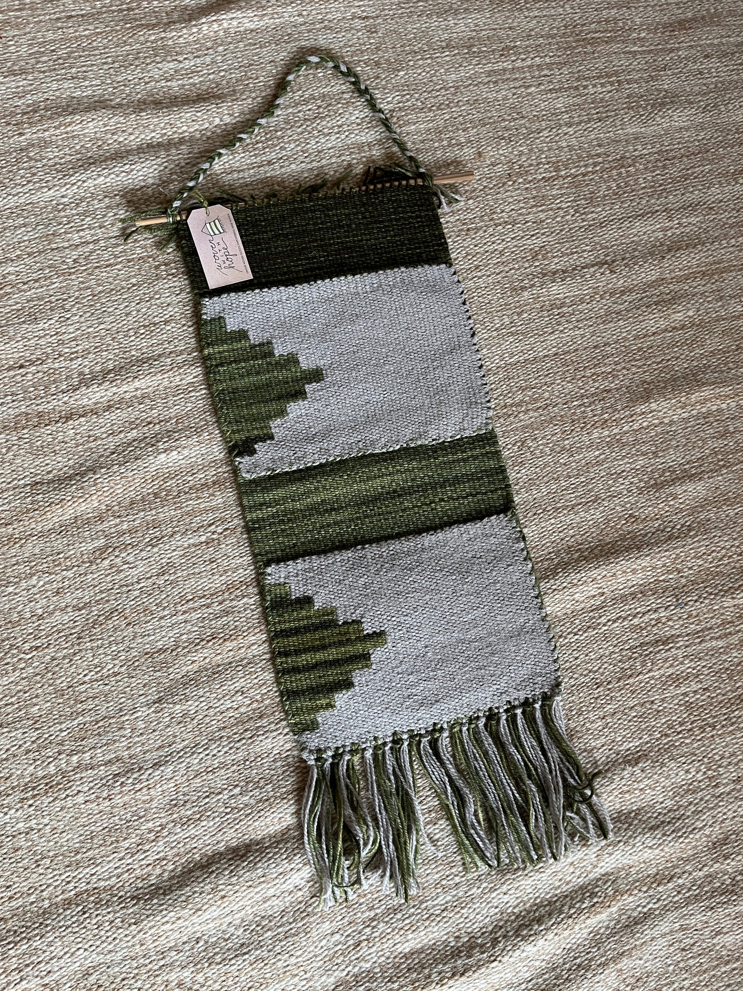 Hanging Pocket Organizer - Green and Gray