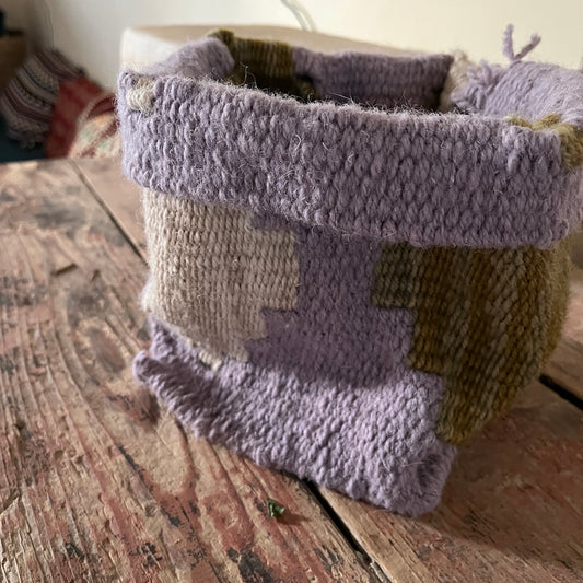 Woven Basket-Lavender and Sage