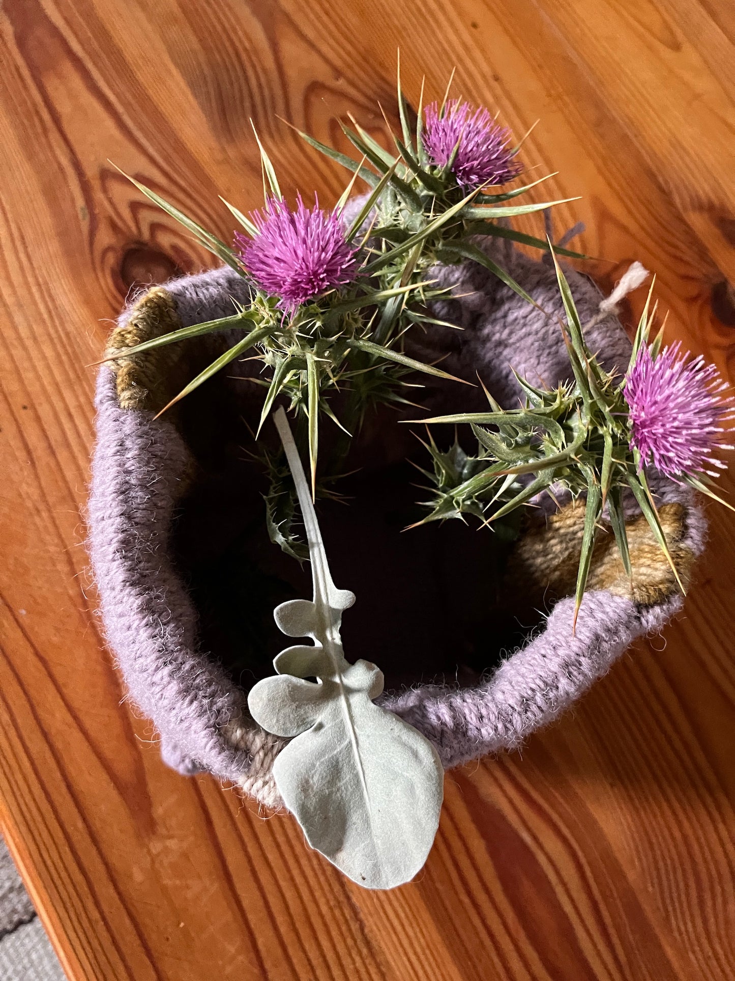 Woven Basket-Lavender and Sage