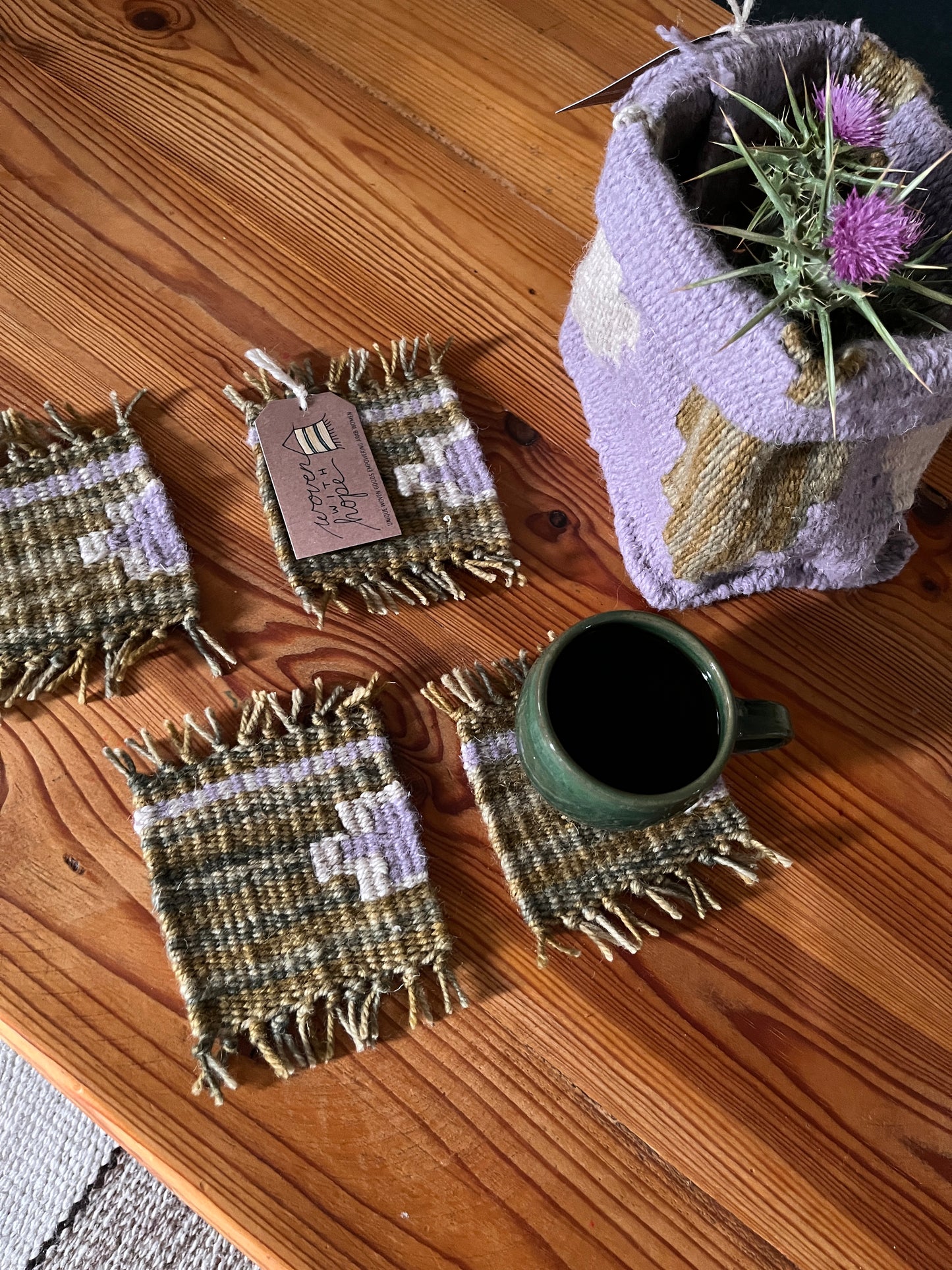 Coaster Set-Lavender and Sage