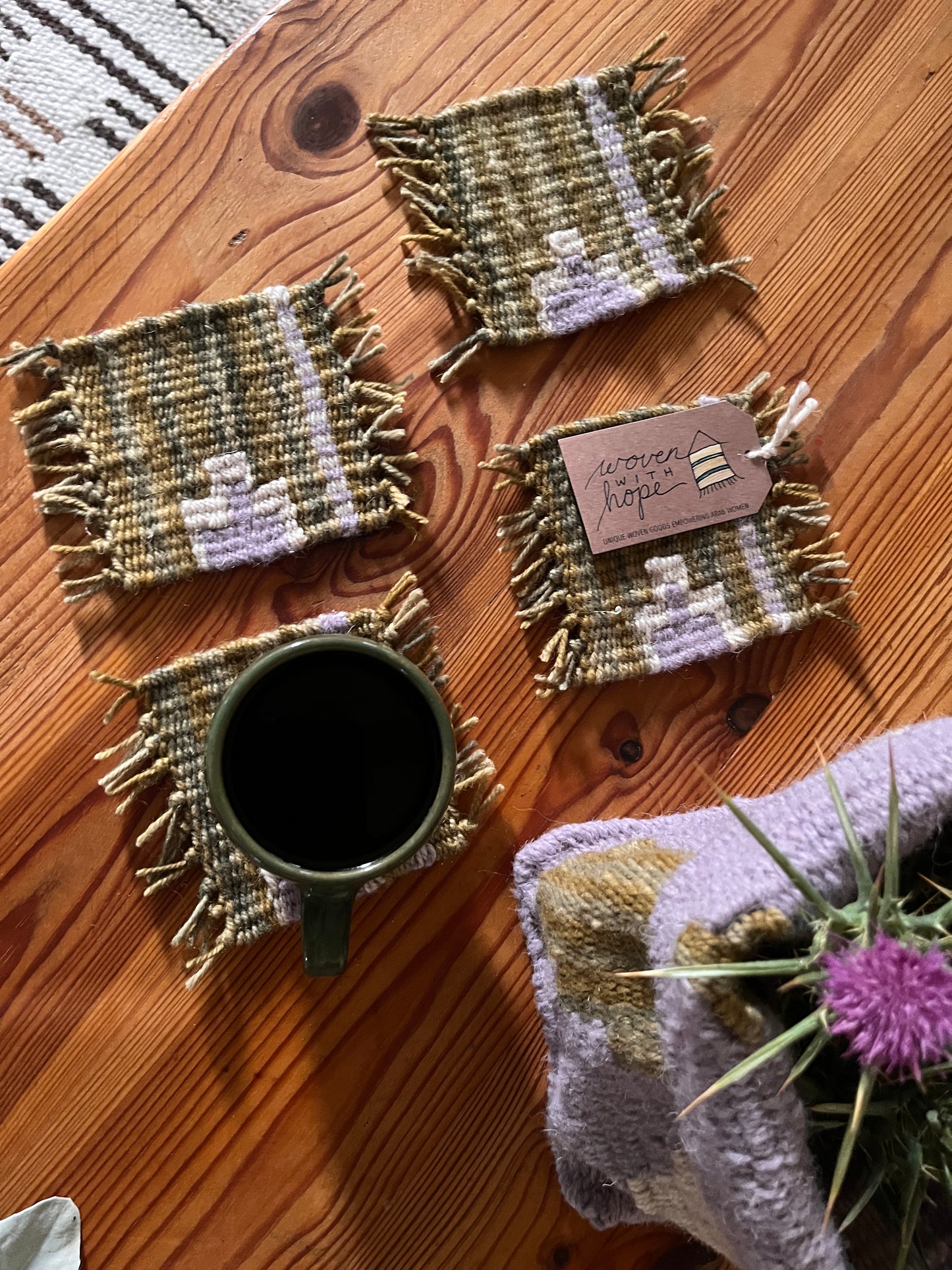 Coaster Set-Lavender and Sage
